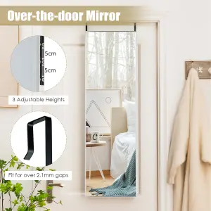 Costway Full-length Over the Door Mirror Hanging & Wall-mounted Dressing Mirror