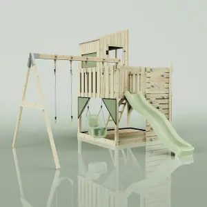 PolarPlay Kids Climbing Tower & Playhouse with Swing and Slide - Swing Olavo Sage