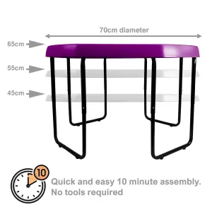 simpa Medium 70cm Purple Mixing Play Tray Sand Pit Toys with 3 Tier Height Adjustable Stand