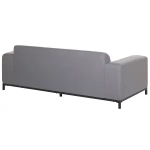 Outdoor Upholstered Sofa Garden Sofa ROVIGO Polyester Grey 3 Seater