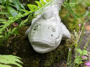 Stone Cast Koi Carp Fish Garden Ornament