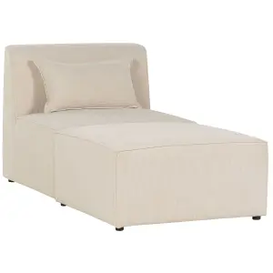 Jumbo Cord Chaise Lounge Beige LEMVIG