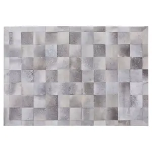 Cowhide Area Rug 140 x 200 cm Grey ALACAM