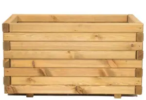 Primrose Pine Raised Flower Bed Planed Trough Planter - Treated Durable Pine & Responsibly Sourced Timber 70cm