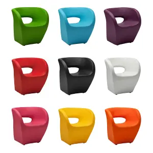 Interiors by Premier Hot Pink Leather Effect Chair, Backrest Bredroom Chair, Comfortable Living room Chair