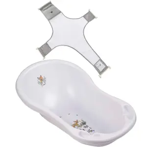 Keeeper Bambi Baby Bath 84cm with Plug & Baby Bath Safety Net