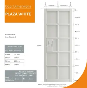 Urban Industrial Plaza White Internal Door