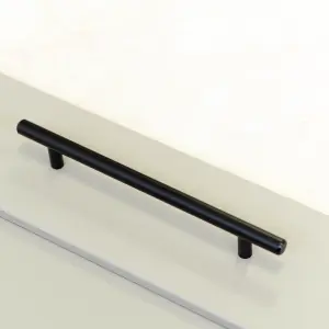 160mm Matt Black Cabinet Handle T-Bar Cupboard Door Drawer Pull Wardrobe Furniture Replacement Upcycle