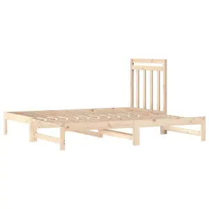 Berkfield Pull-out Day Bed 2x(90x190) cm Solid Wood Pine