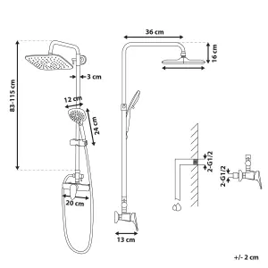 Mixer Shower Set with Rainshower HOWICK Silver