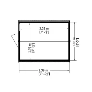 8 x 6 Shed Super Value Overlap - Apex Wooden Bike Store / Garden Shed - Windowless - Double Doors - 8ft x 6ft (2.39m x 1.83m)