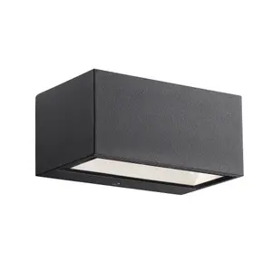 Nordlux Nene Outdoor Patio Terrace Garden Wall Light In Black (Height) 6.4cm