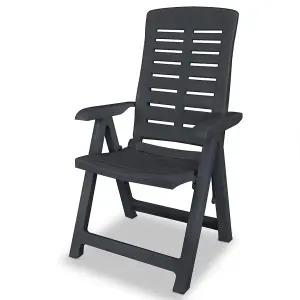 Berkfield Reclining Garden Chairs 2 pcs Plastic Anthracite