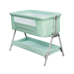 Snoozie Folding Travel Cot with Mattress Mint