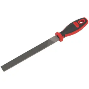 200mm Double Cut Flat Engineers Hand File with Comfort Grip