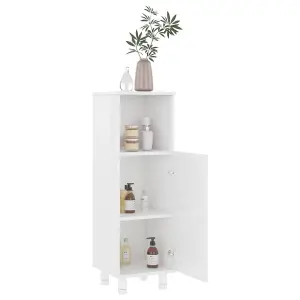 Berkfield Bathroom Cabinet High Gloss White 30x30x95 cm Engineered Wood