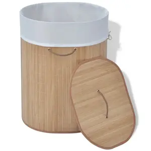 Laundry Hamper Natural / Oval / 45 x 35 x 60 cm