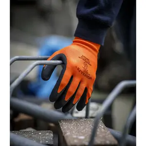 PAIR Latex Coated Foam Gloves - Large - Improved Grip Lightweight Safety