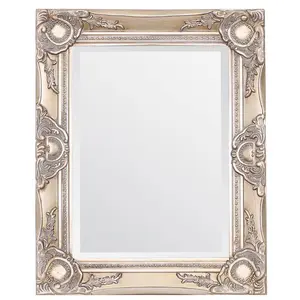 Villanova Solid Wood Flat Wall Mirror Champagne / 100cm H x 50cm W