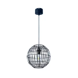 GoodHome Dacite Black Pendant ceiling light, (Dia)280mm