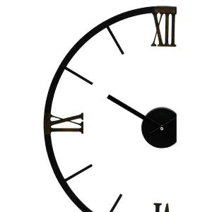 Interiors by Premier Round Black Metal Wall Clock