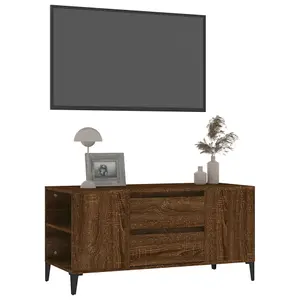 Berkfield TV Cabinet Brown Oak 102x44.5x50 cm Engineered Wood