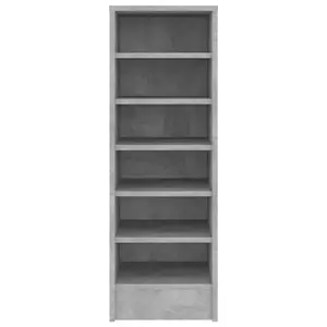 Shoe Cabinet Concrete Grey 31.5x35x90 cm Engineered Wood