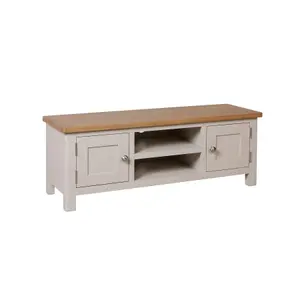 Home Source Ramsgate Grey & Oak 2 Door TV Stand Cabinet