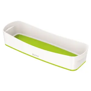 Leitz MyBox Wow White Green 4-Pack Organiser Storage Tray Long