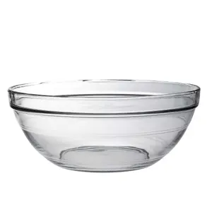 Duralex - Lys Glass Stacking Bowls for Mixing, Kitchen, Serving - 31cm (12") - Pack of 6