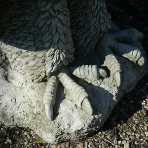 Pair of Giant Eagles Stone Garden Statues