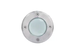 GoodHome Stainless steel Integrated LED Outdoor Ground light (D)110mm