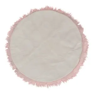 Pink Round Soft Shaggy Area Rug Kids Rooms Decor Indoor Floor Rugs Dia 60 cm