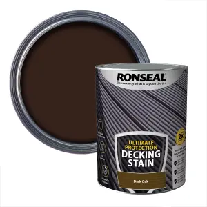 Ronseal Ultimate protection Dark oak Matt Decking Wood stain, 5L