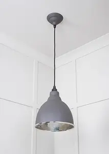 Hammered Nickel Brindley Pendant in Bluff