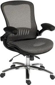 Harmony Mesh Executive Chair Grey with removable headrest, gas lift seat height adjustment and tilt to seat and back