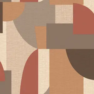 Belgravia Decor Ceruti Geometric Wallpaper Paprika