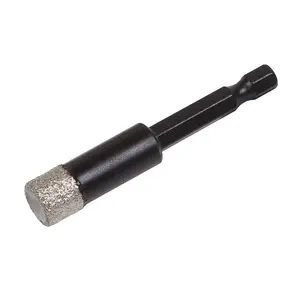 Sealey Diamond Drill Bit Hex Vacuum Brazed Fast Dry Drilling 12mm DBD12H