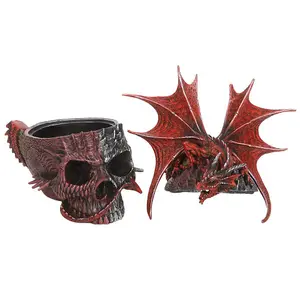 Spiral Direct Serpent Infection Skull Ornament Black/Red (One Size)