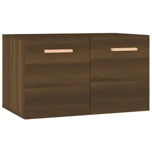 Berkfield Wall Cabinet Brown Oak 60x36.5x35 cm Engineered Wood