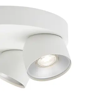 Nordlux Pitcher 3-Rondel Kitchen Dining Room Spot Light in White 27cm Diameter