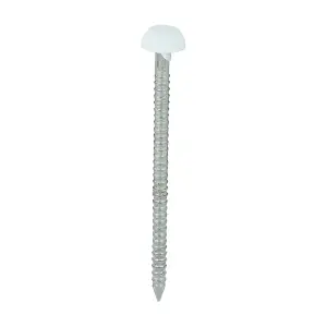 Timco - Polymer Headed Pins - A4 Stainless Steel - White (Size 40mm - 250 Pieces)