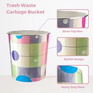 MantraRaj Plastic Waste Paper Basket Bin Round Waste Basket Trash Can Lightweight Recycling Rubbish Bin (Square)