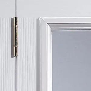 4 panel 2 Lite Clear Glazed Contemporary White Woodgrain effect Internal Bi-fold Door set, (H)1950mm (W)750mm