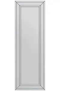 MirrorOutlet Langley All Glass Bevel Free Standing Cheval Dress Mirror 5ft7 x 1ft11, 170cm x 58cm