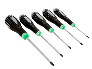 Bahco BE-9885 ERGO Screwdriver Set - 5 Durable and Comfortable Tools