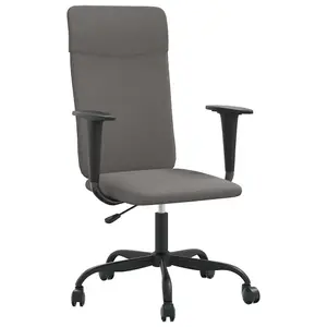 Berkfield Office Chair Dark Grey Fabric