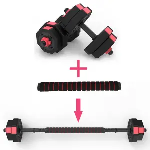 SunDaze Barbell Dumbbell Set 15kg Weight Plates Kit Fitness Gym