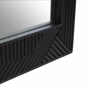 Interiors by Premier Jakara Black Finish Wall Mirror