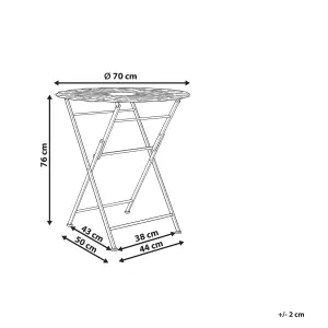 Garden Table Metal White STIFFE